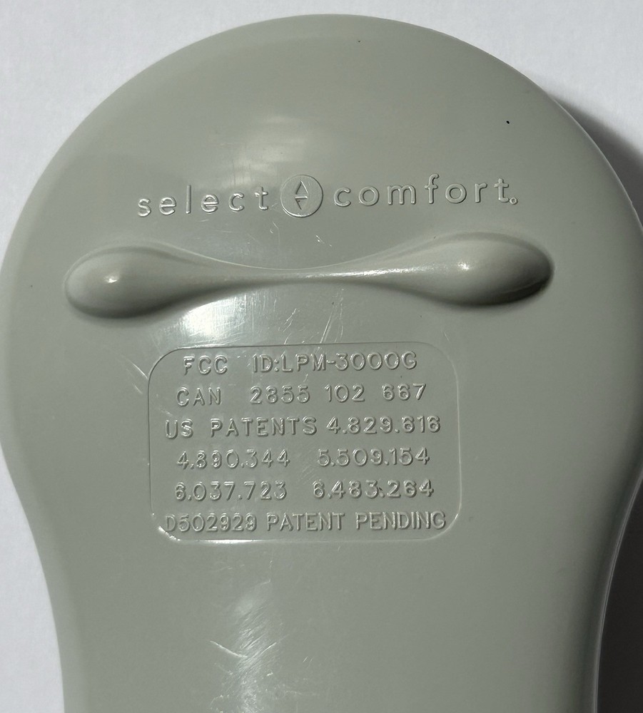 Sleep Number Select Comfort Wireless Remote Control Single LPM-3000G
