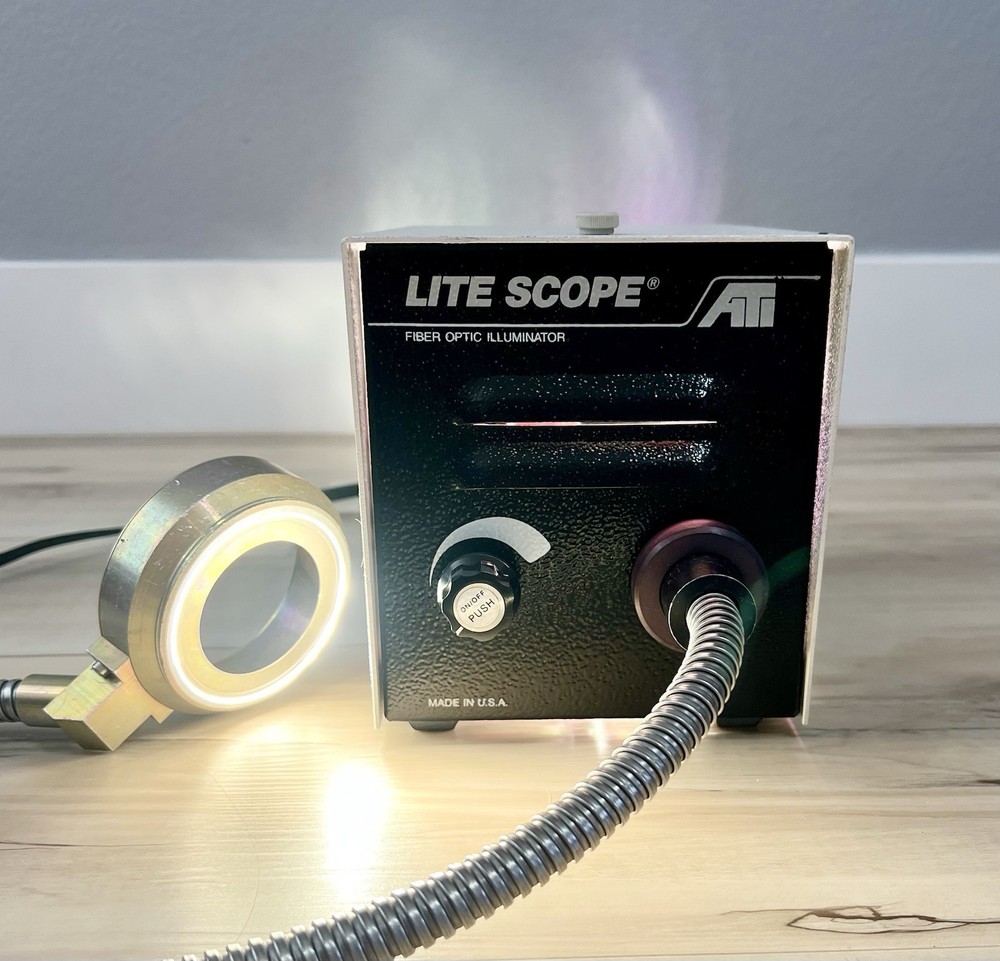 ATI Light Scope Fiber Optic Illuminator Light Source W/ Ring Light - Working