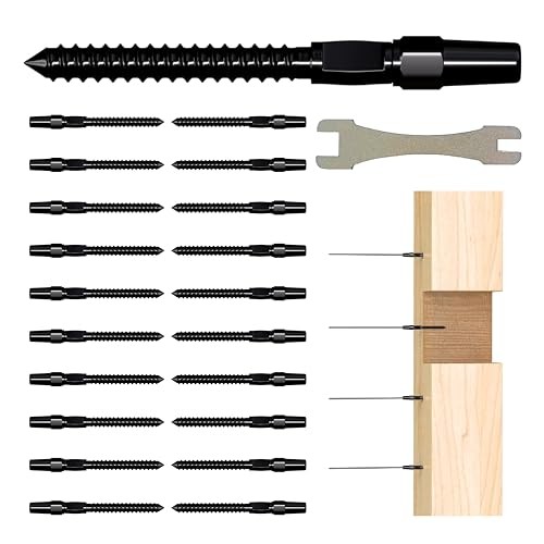 Pair Cable Railing Kit, Invisible Crimp Fitting Deck Cable Railing 10 Black