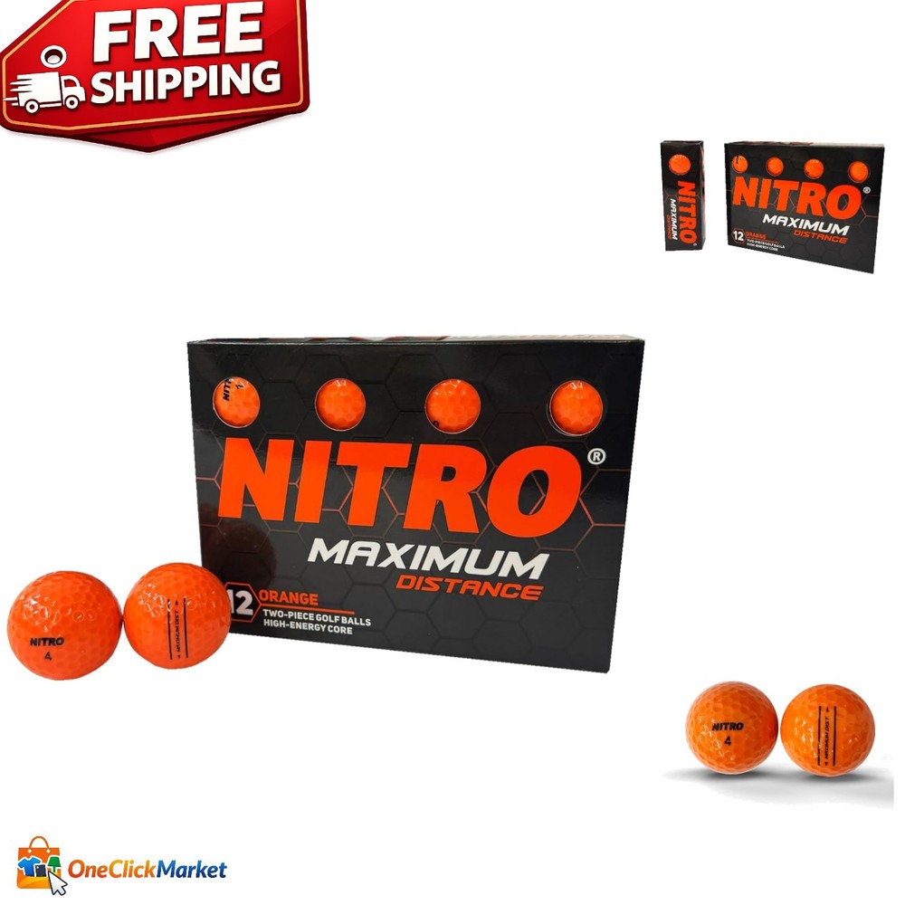 Orange Golf Balls 12-Pack - Reactive Titanium Core for Unmatched Performance