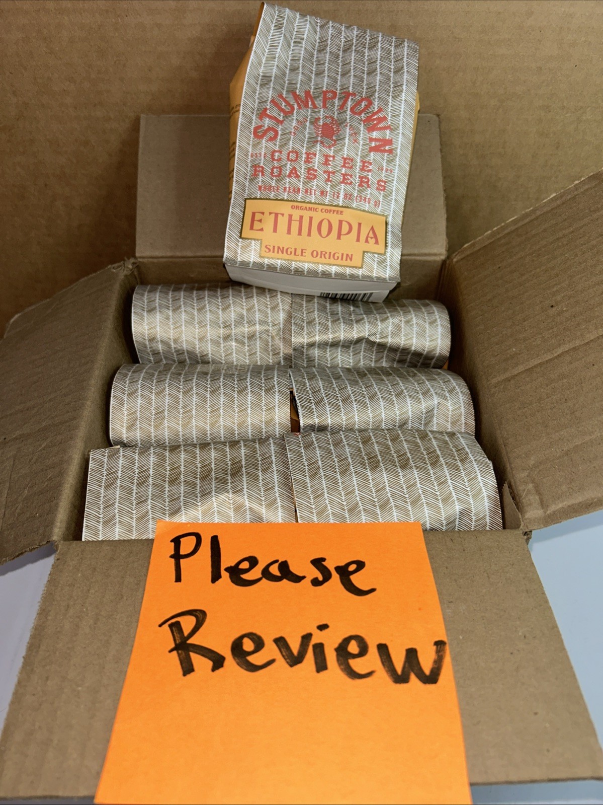 (6) Stumptown Coffee Roasters Ethiopia Whole Bean Coffee 12oz PLEASE REVIEW