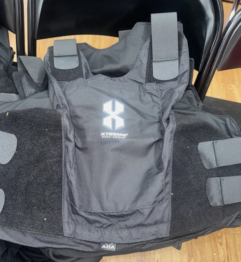ABA Concealable Adjustable Xtreme Armor Carrier W/Logo Navy Ripstop tail -