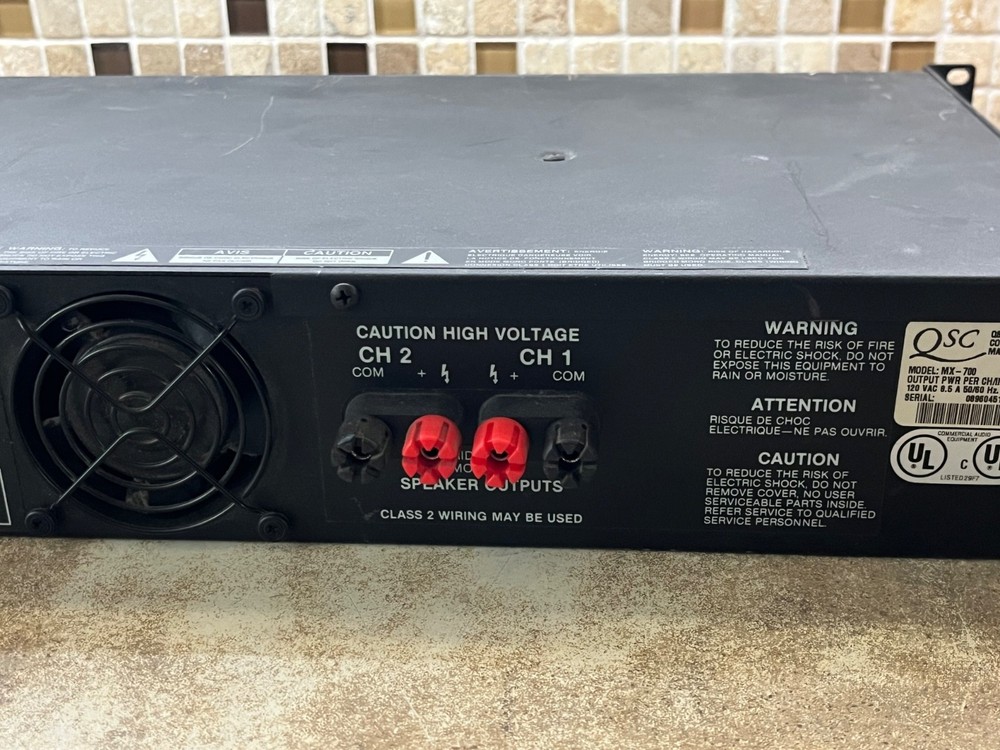 QSC MX700 2 Channel Power Amplifier - Black