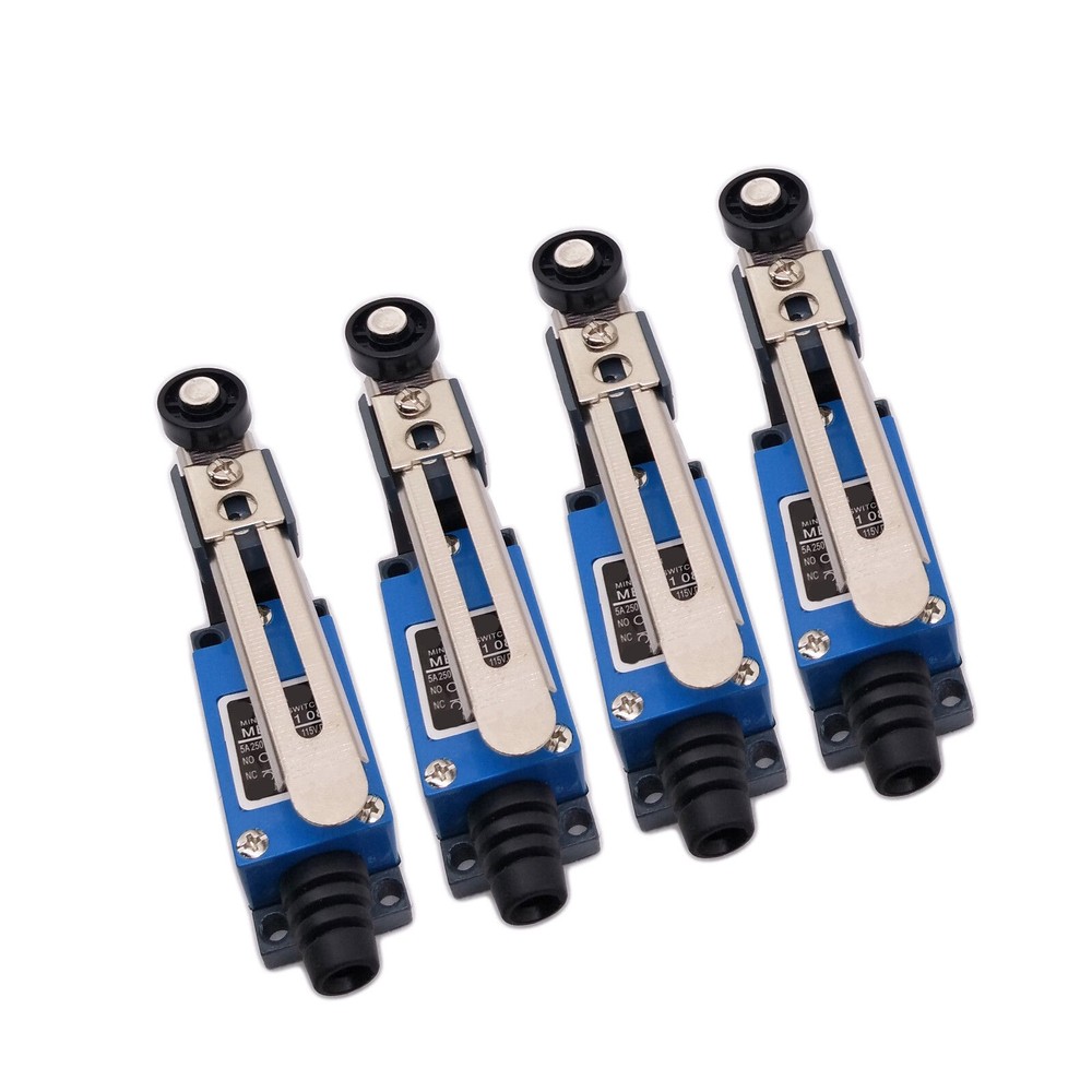 4pcs ME-8108 Momentary Rotating Adjustable Roller Lever Limit Switch 5A