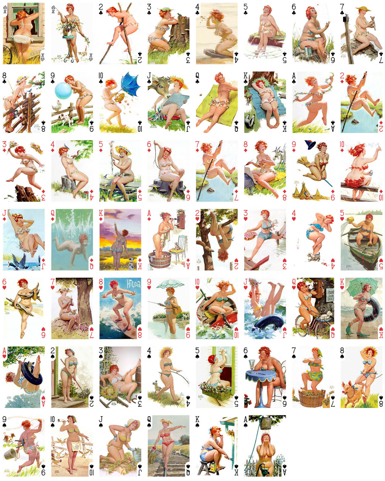 Playing Cards (Poker Deck 54 Cards) HILDA Vintage Movie Poster FlonzGift 004