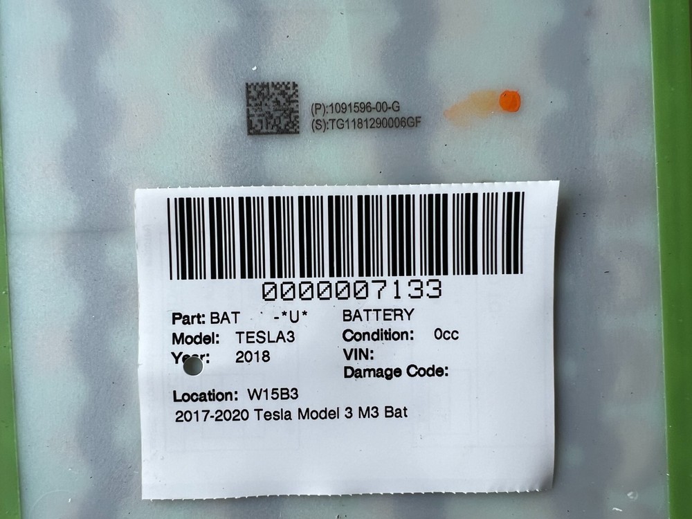 ⭕ 2017-2020 Tesla Model 3 M3 Battery Pack Long Range Modules 1104424-10-J