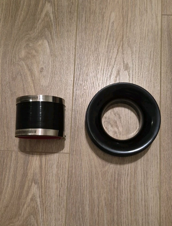 UNIVERSAL 4" 101mm VELOCITY STACK FOR COLD AIR INTAKE OR TURBO WITH COUPLER