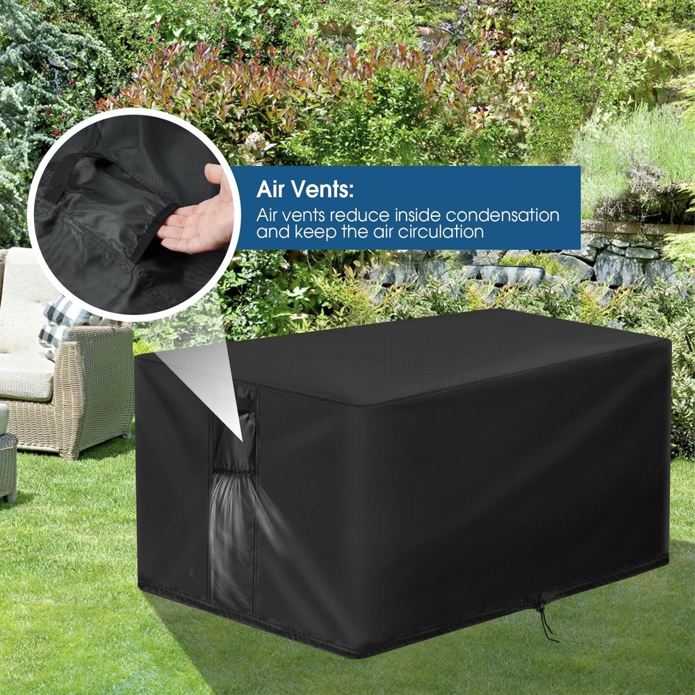 Velfree Fire Pit Cover Rectangle,48 Inch Rectangular Firepit Covers,Waterproo...