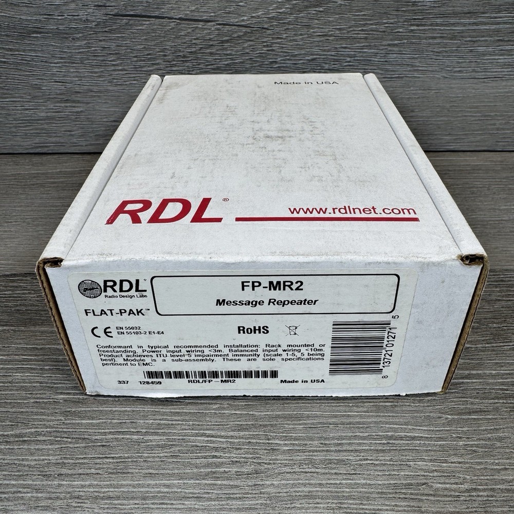 RDL FP-MR2 Message Repeater/20Hz-100kHz Frequency Response/Automatic Voice Over
