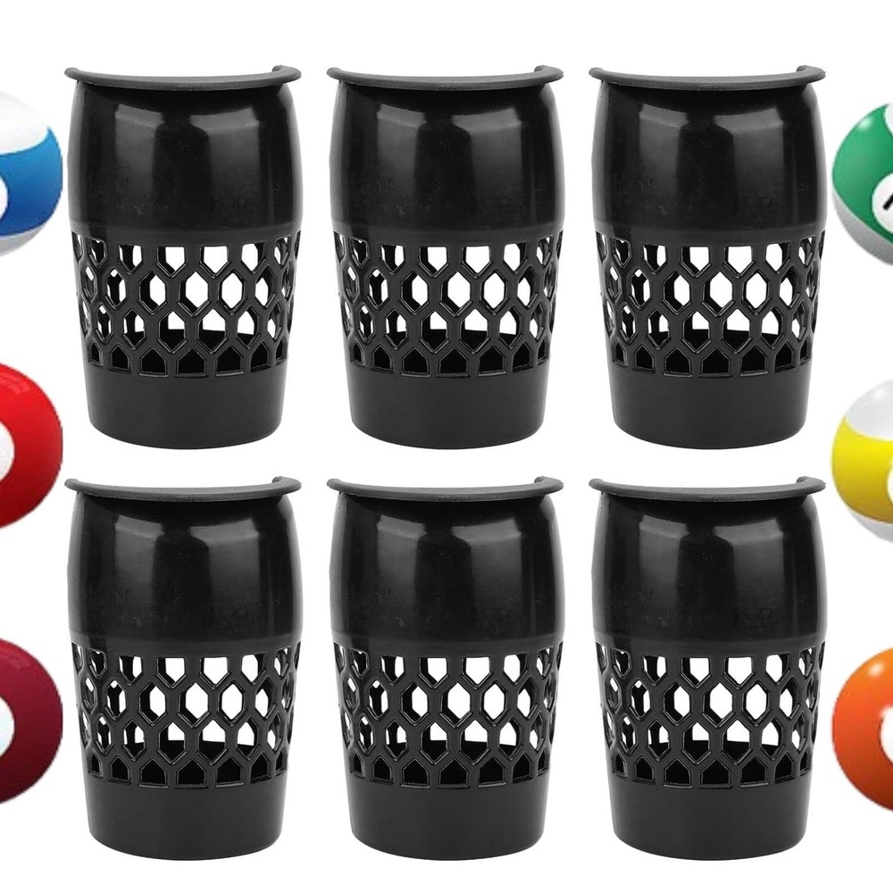 6pcs Billiard Pockets, Plastic Pool Table Pockets Replacement Heavy Duty Bill...