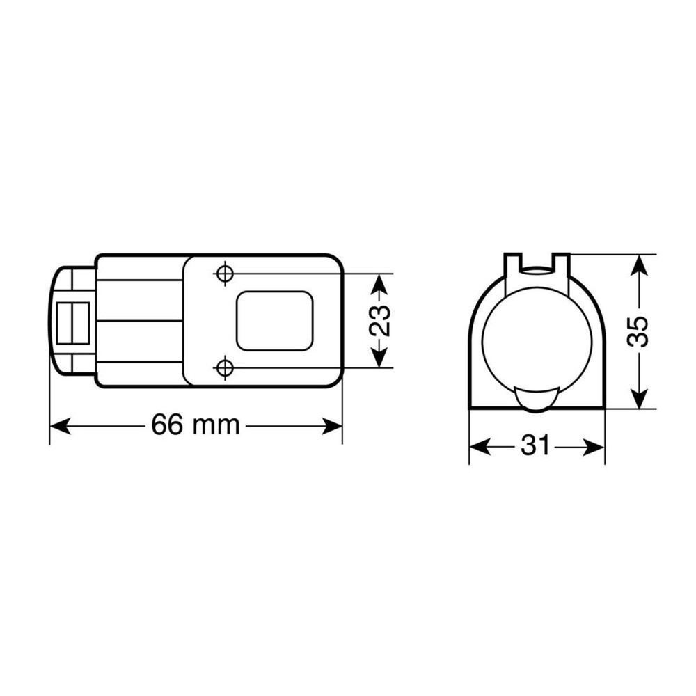 39026 SURFACE MOUNT DIN POWER OUTLET 12/24V 1PC