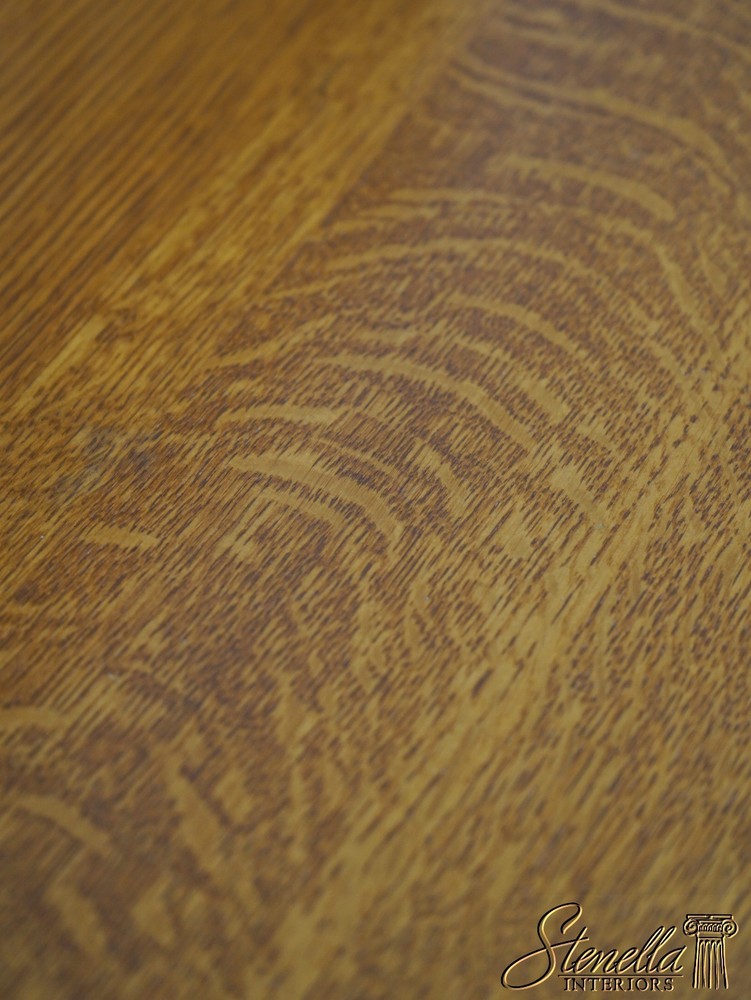 72209: Arts And Crafts Style Solid Oak Slat Back Bench