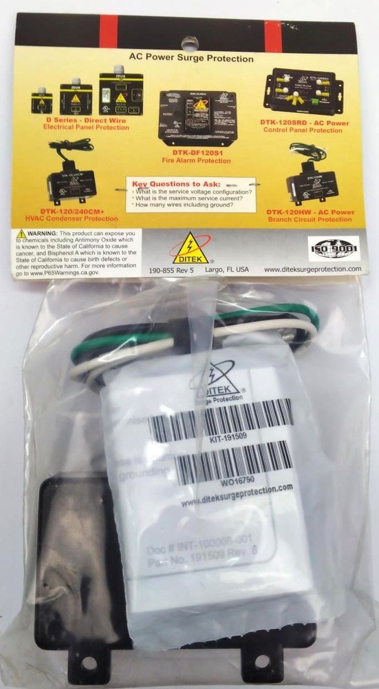 DITEK 120VAC 20A Parallel Protector AC Surge Suppressor DTK-120HW