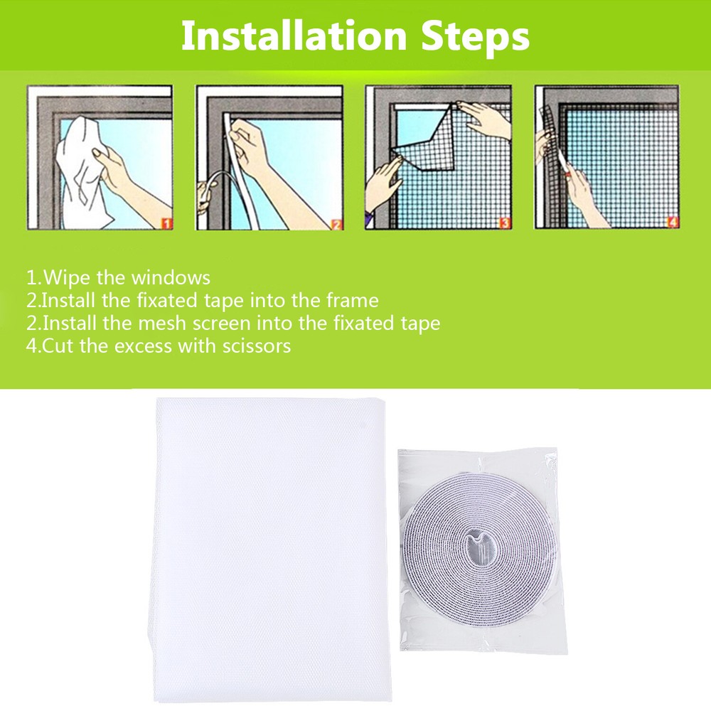 Window Mesh Screen 4 x 5 FT Screen Roll Screen Replacement for Window Door X5O1