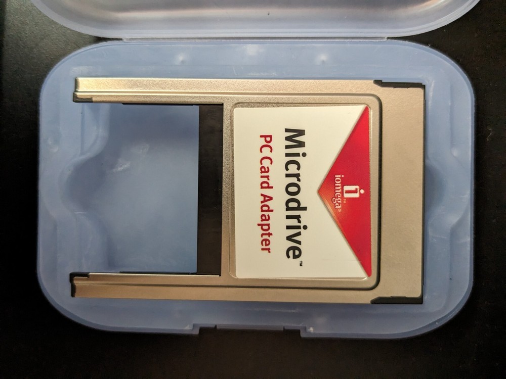 iomega  Microdrive PCMCIA Card Adapter - Untested w/ Plastic Case