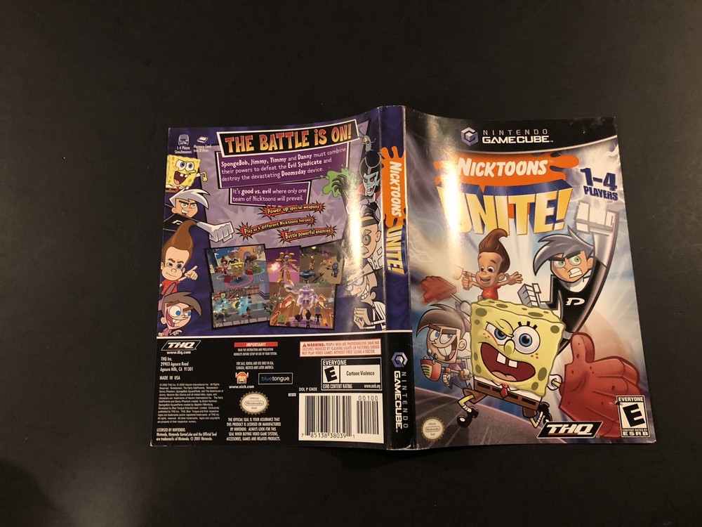 nicktoons unite gamecube artwork Insert Only