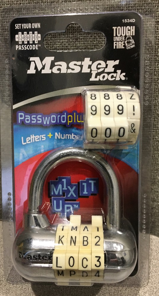 Master Lock Password Plus Letters And Numbers 1534D WHITE