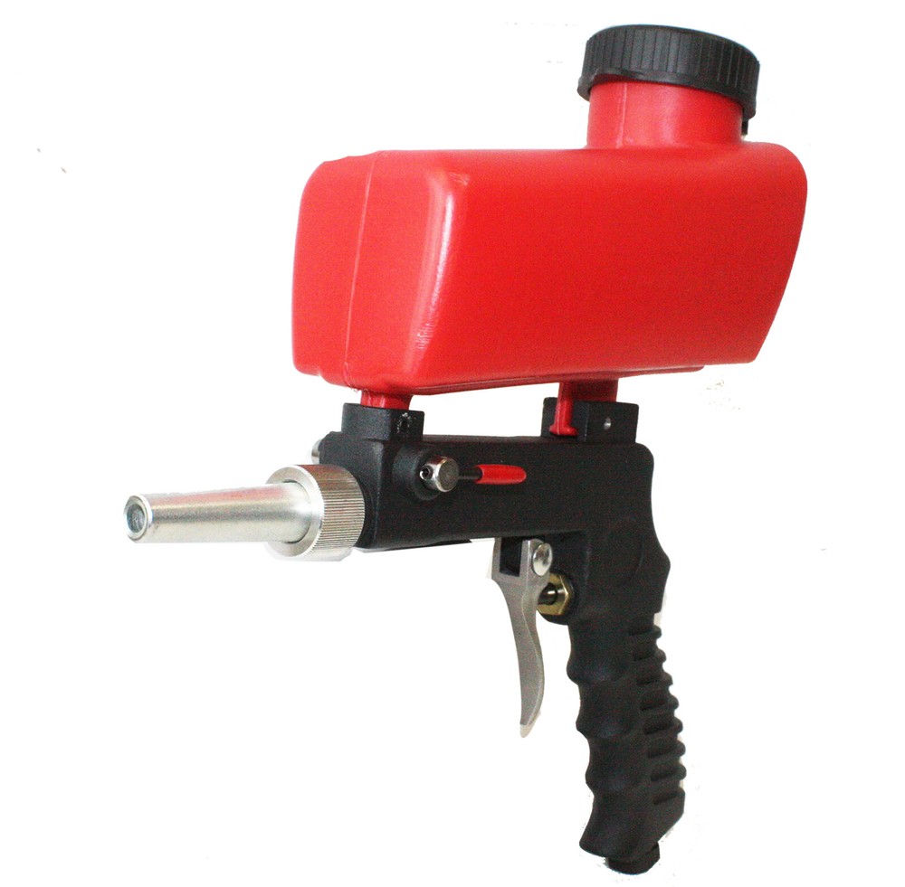 Abrasive Gravity Feed Air Sand Blaster Handheld Gun Replaceable Steel Nozzle