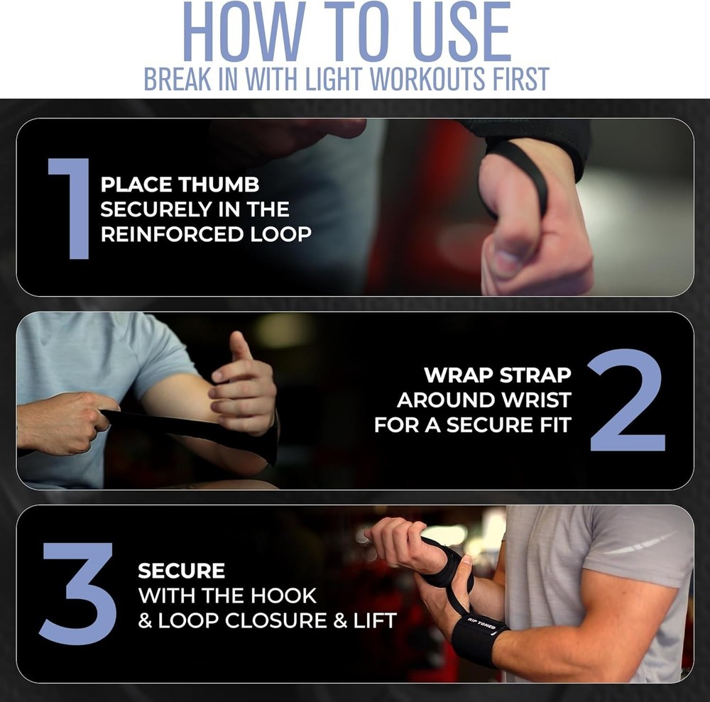 Stiff Powerlifting Wraps with Thumb Loop