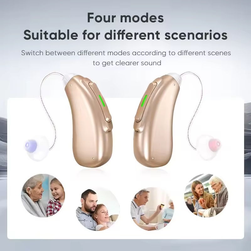 Rechargeable BTE Programmable Digital Bluetooth Hearing Aids With App Control