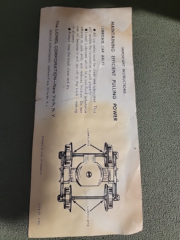 Vintage Important Instructions Maintaining Efficient Pulling Power