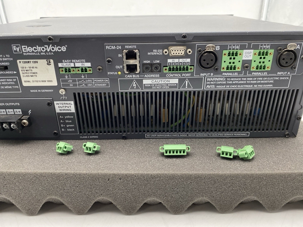 Electro Voice P 1200RT Amplifier Precision Series DSP Controlled