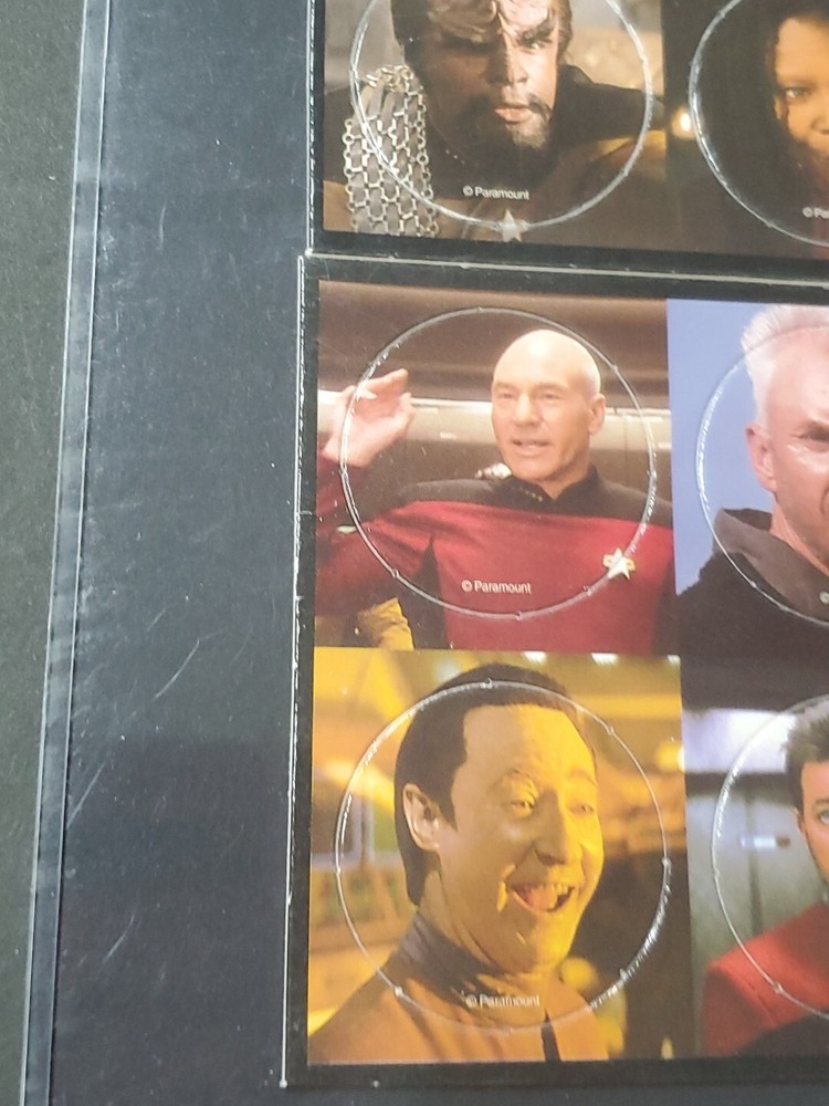 Star Trek Generations Unpunched Pog / Space Cap Sheets Two Different Pog Sheets