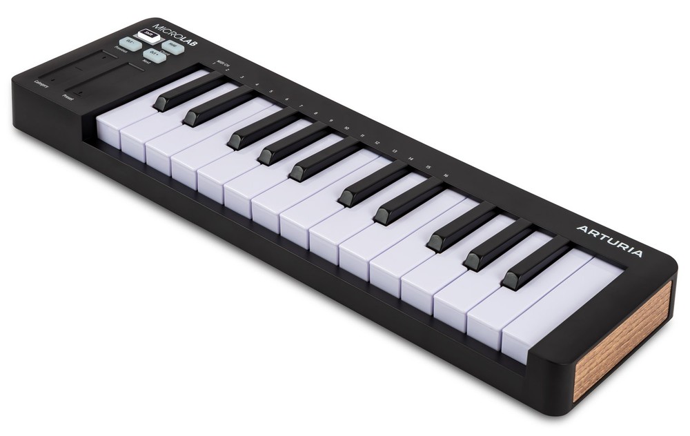 Arturia MICROLAB MK3 Black 25-Key MIDI USB Keyboard Controller+Pro Software