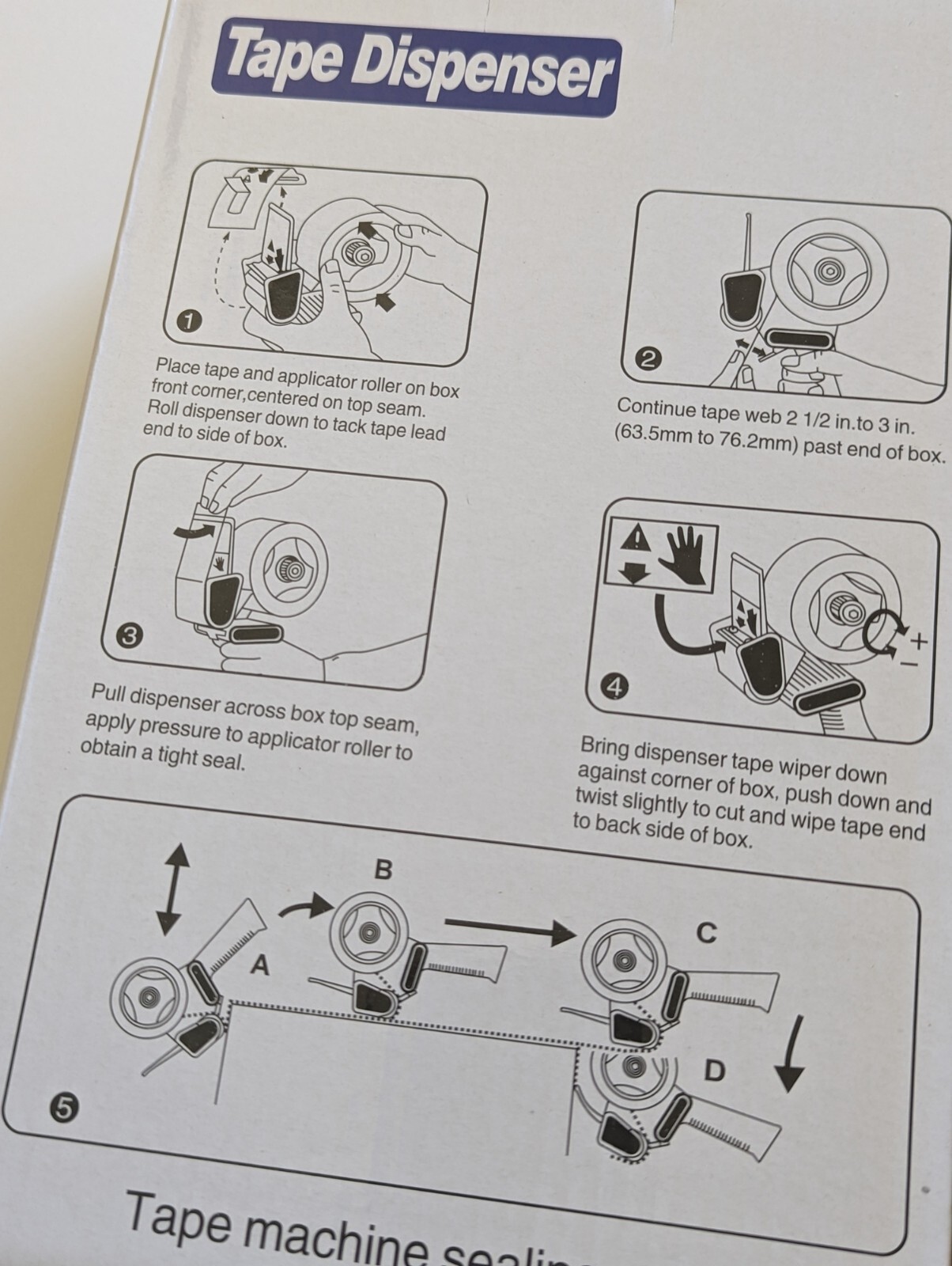 Packing tape dispenser industrial heavy duty
