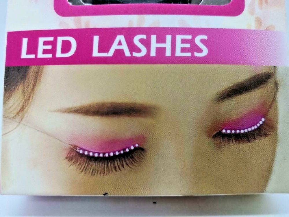 Wholesale LED Flash Lashes Cool Multi-patterned Luminous Light Eyelashes Party