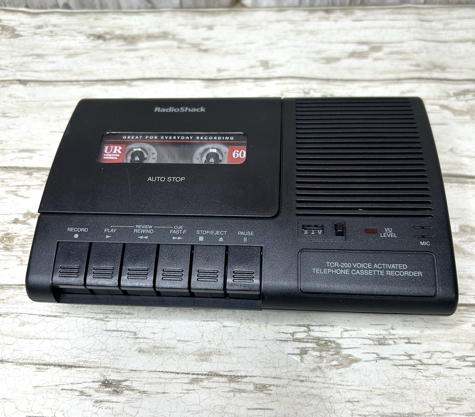 Radio Shack Telephone Voice- Activated Cassette Recorder #TCR-200 Tested Works