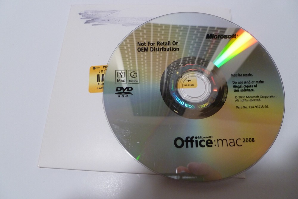 Microsoft Office Mac 2008 with Expression Media & Product Key (Software)