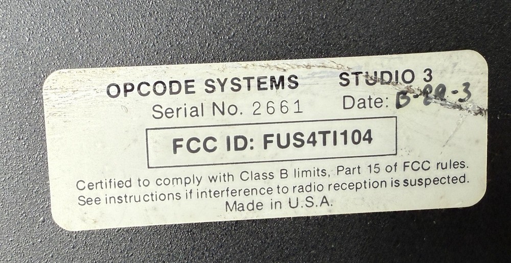 Opcode Studio 3 MIDI Interface TESTED WORKS