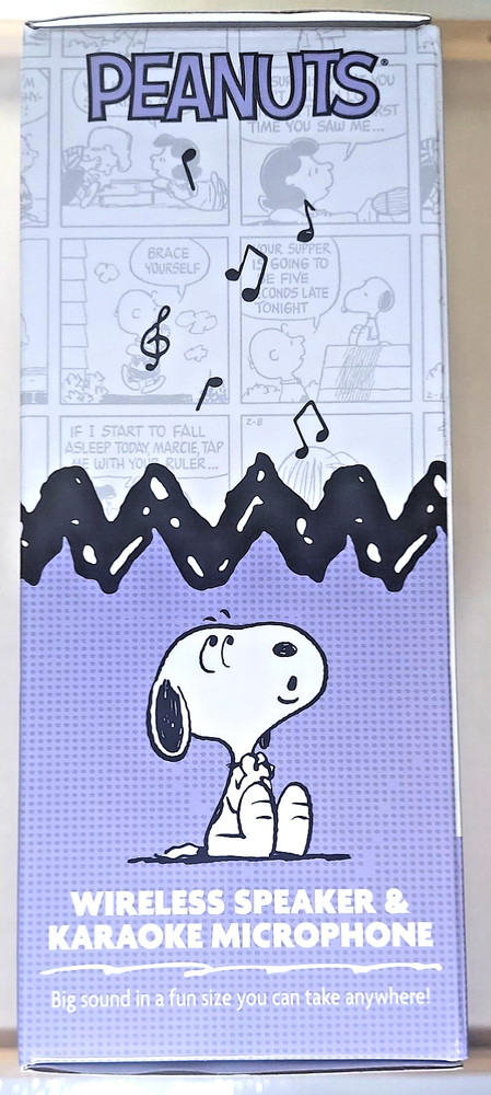 Peanuts Snoopy Wireless Speaker & Karaoke Microphone Set NEW never opened