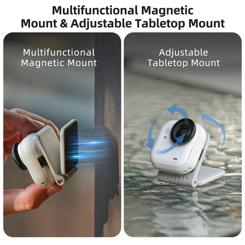 Magnetic Mount Tabletop Base Bracket Adjustable 180° Rotation For Mini Cameras