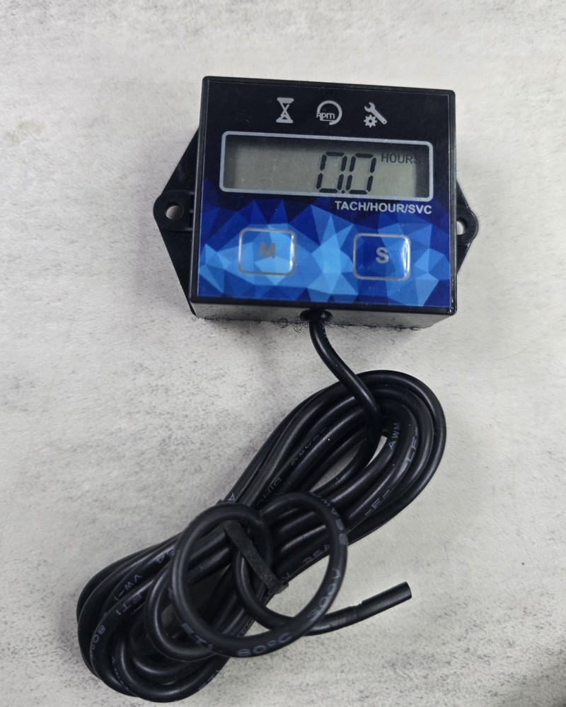 Tach Small Engine Hour Meter Digital Tachometer Maintenance Reminder Black