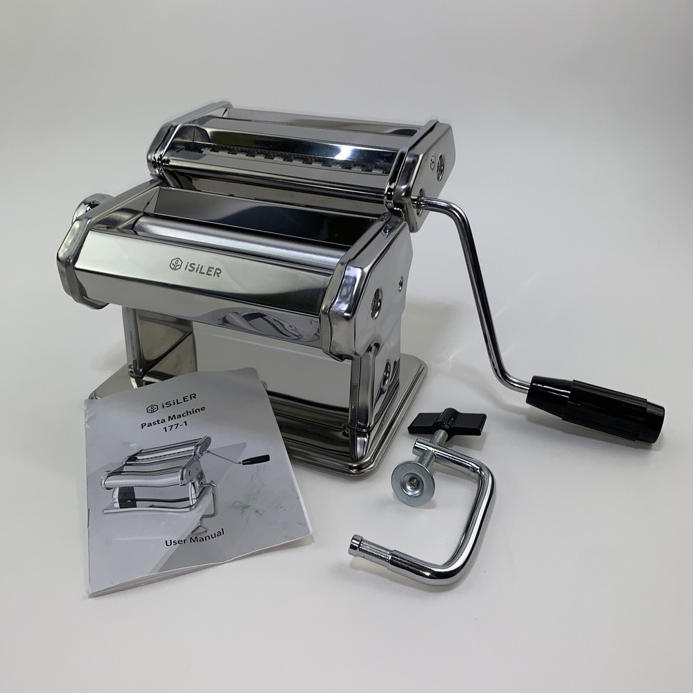 Pasta Machine iSiLER Roller Pasta Maker 9 Adjustable Thickness Settings A30