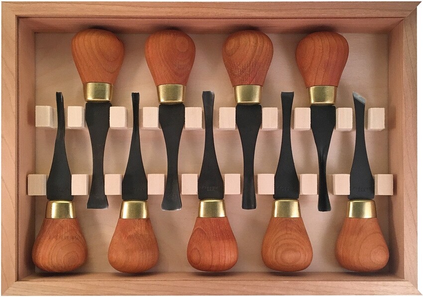 Flexcut Premium Deluxe Palm Set, Cherry wood # FLEXFRP405
