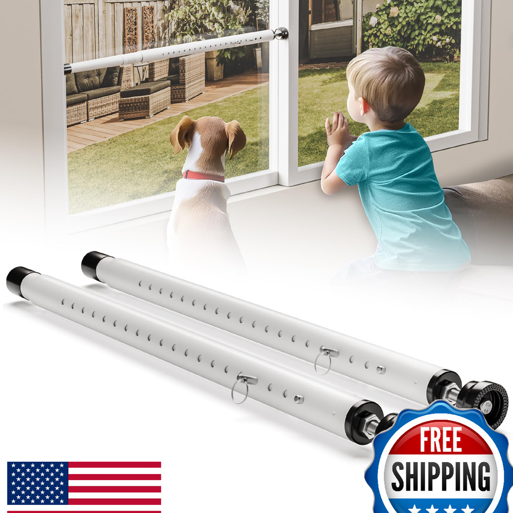 Gadgetzan Adjustable Sliding Door Window Security Bar 17-50in - 2 Pack