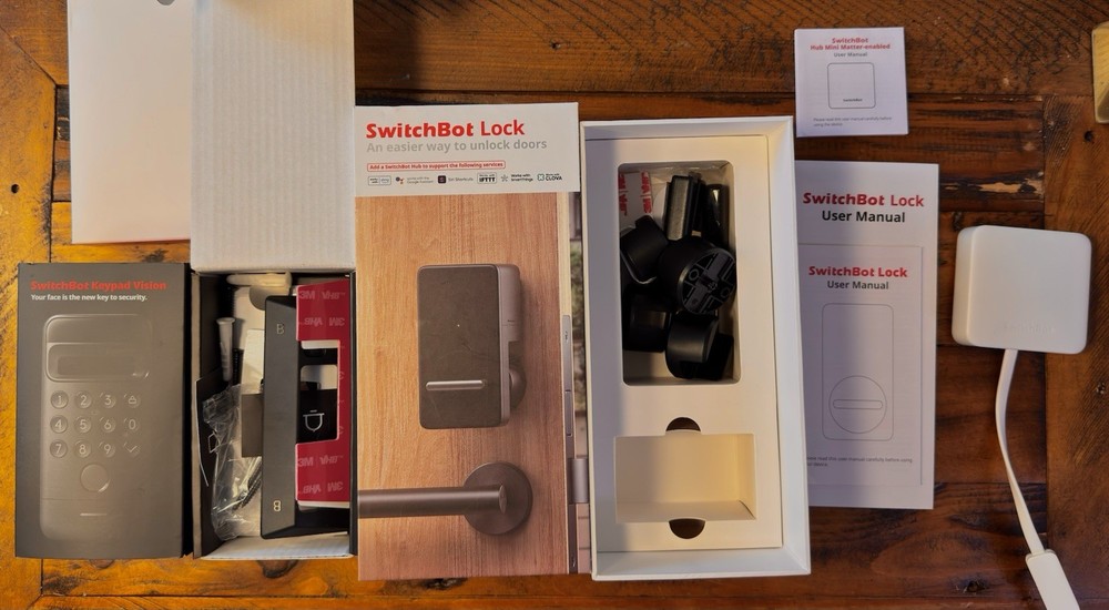 SwitchBot Smart Locks (2) + Keypad Vision (2) + Hub mini Bundle