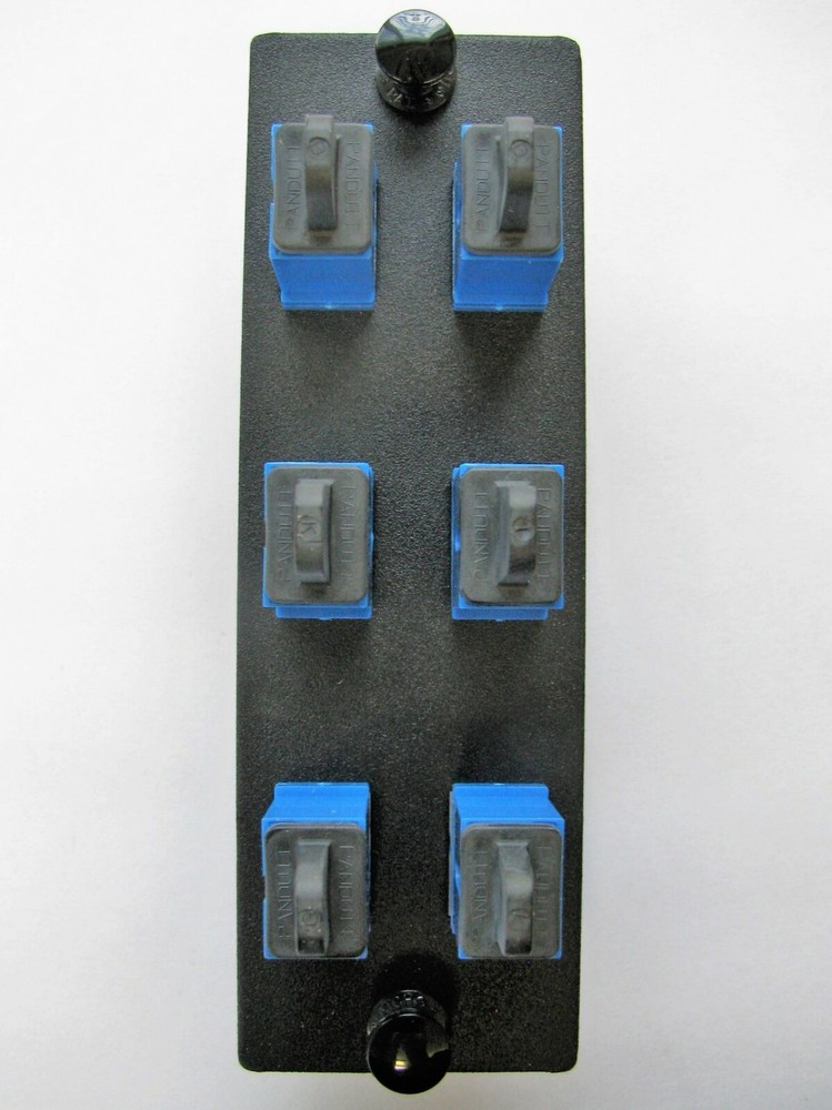 Panduit FAP6WBUSC Panel 6 SC Simplex Adapters Multimode/MM Blue
