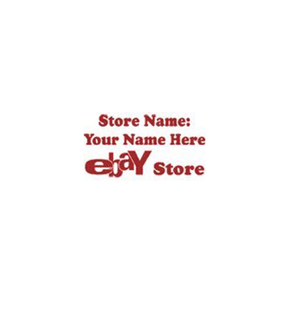 EBAY STORE NAME Self-Inking Stamp -Red