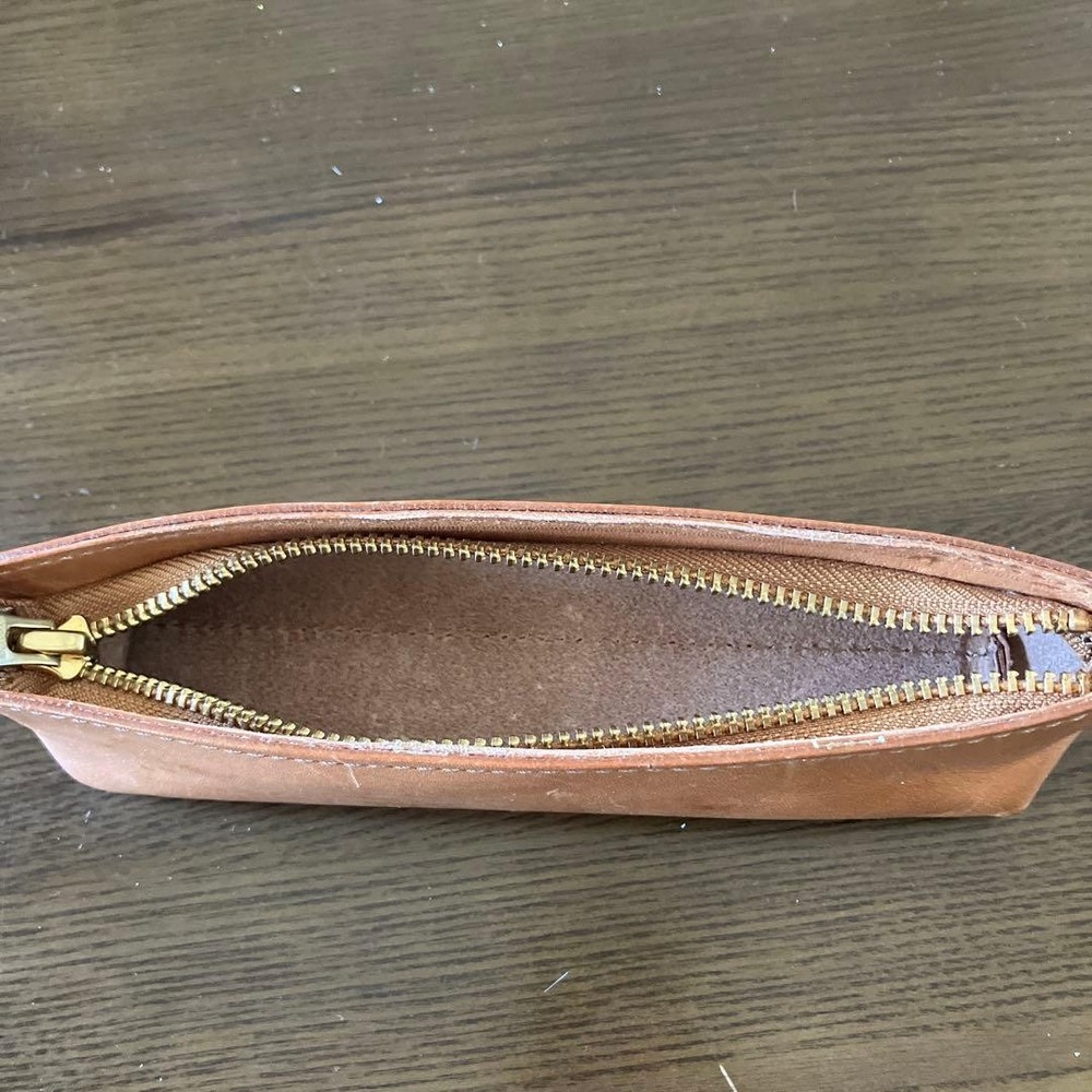B3labo brown leather pencil case #8eb806
