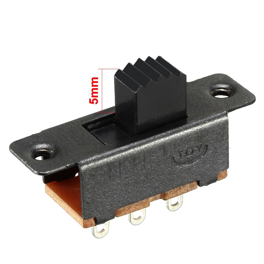 20pcs. 5mm Vertical Slide SPDT Switch 2 Position 3 Terminals PCB Hooks