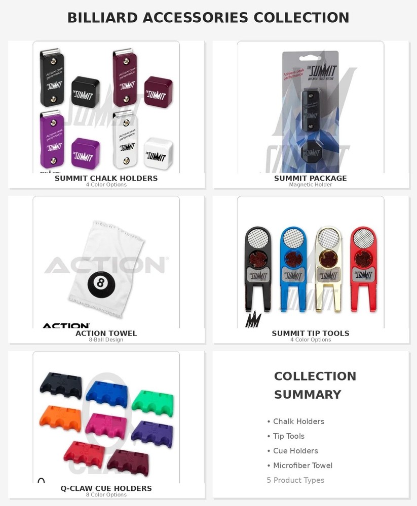 Billiards Accessory Bundle - (Cuetec, Predator, Kamui, Molinari)