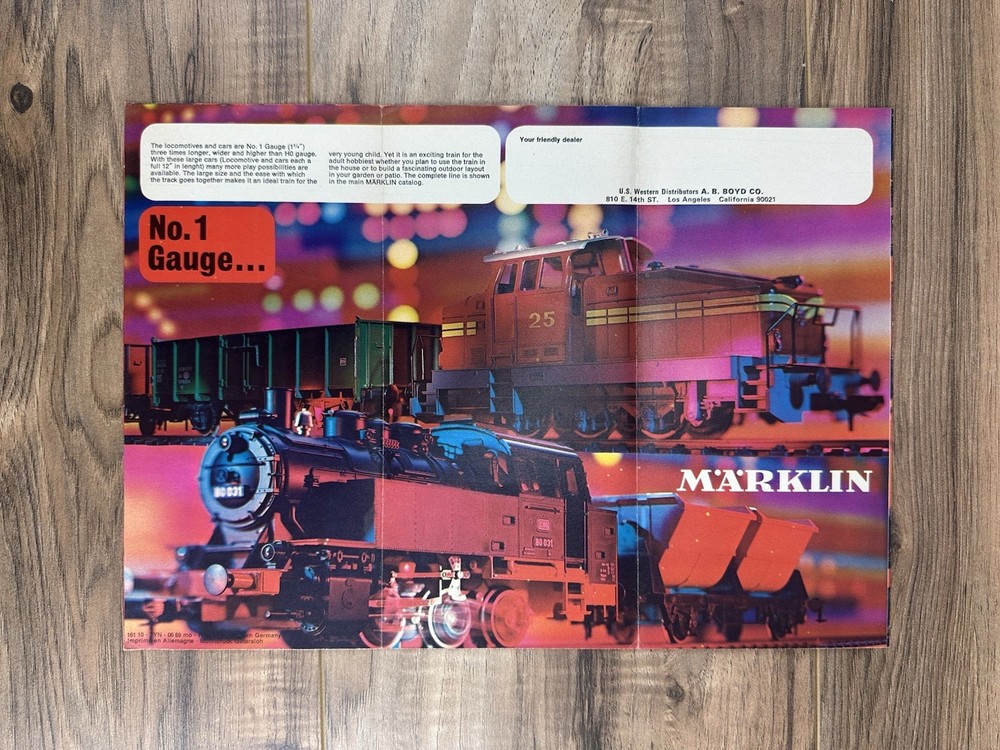 Vintage Original 1969 Marklin Model Train & Accessory Brochure Catalog