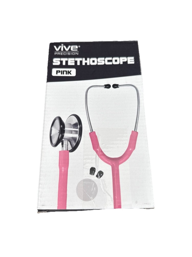 Stethoscope by Vive Precision [Pink] Double Barrel Diaphragm Bell