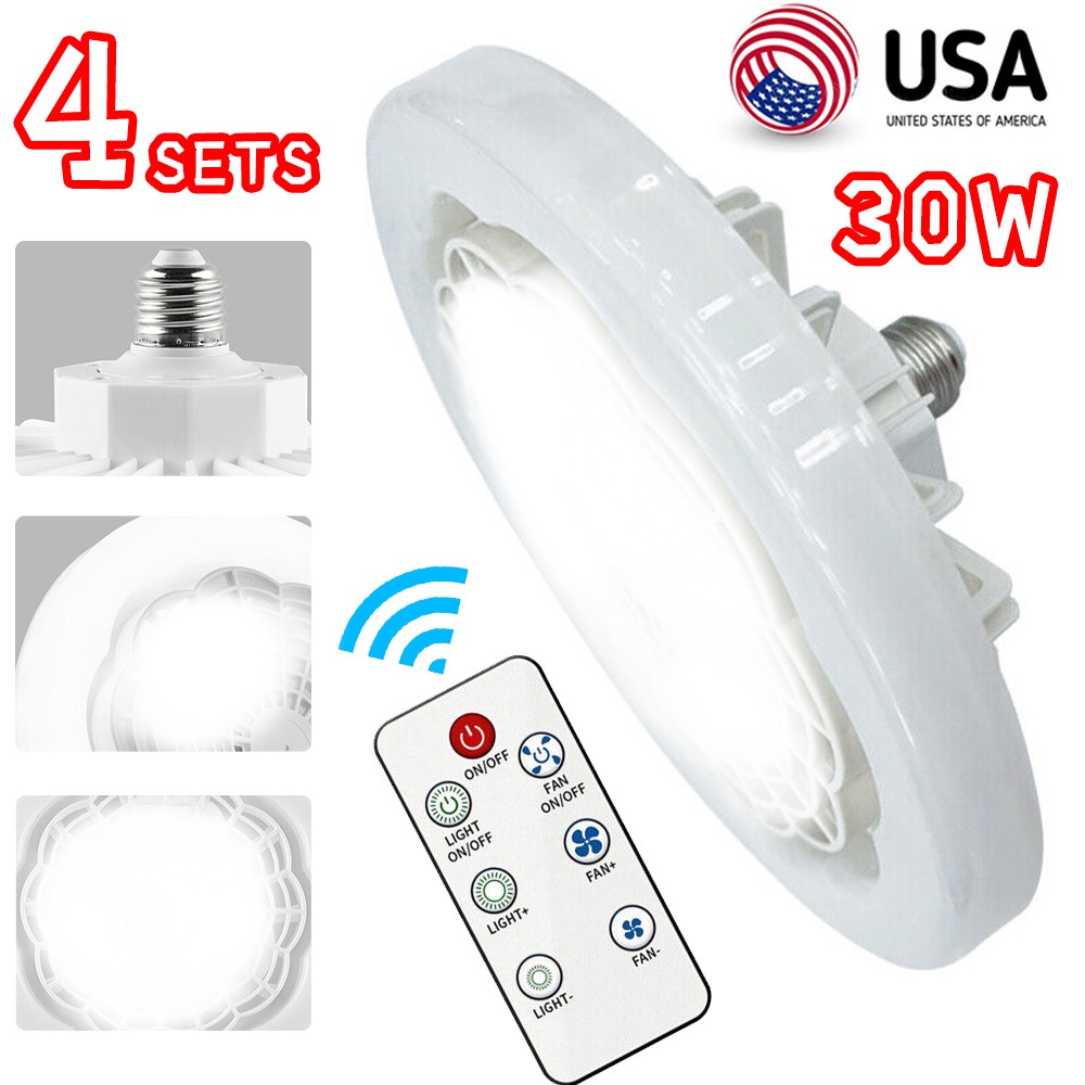 Socket Ceiling Fans with Light and Remote- Socket Fan light with Dimmable Led K1