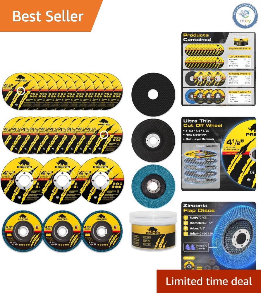 Ultimate 4.5" 26 Pack Angle Grinder Disc Set - Quality Cutting & Grinding Tools