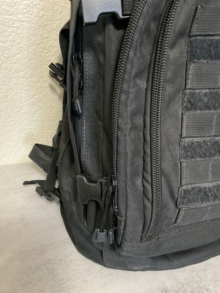 Fox Tactical Backpack Black Multi Compartments Hiking Outdoors - See Notes